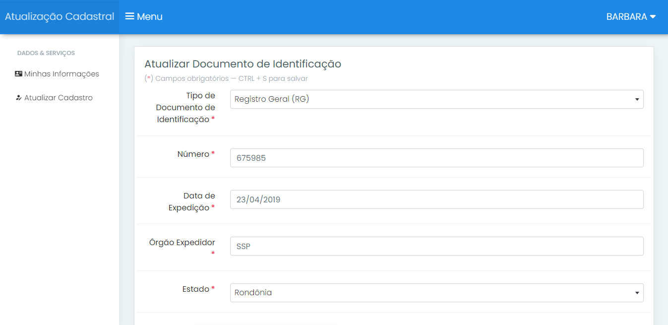 RO: Atualização cadastral de servidores públicos estaduais é prorrogada