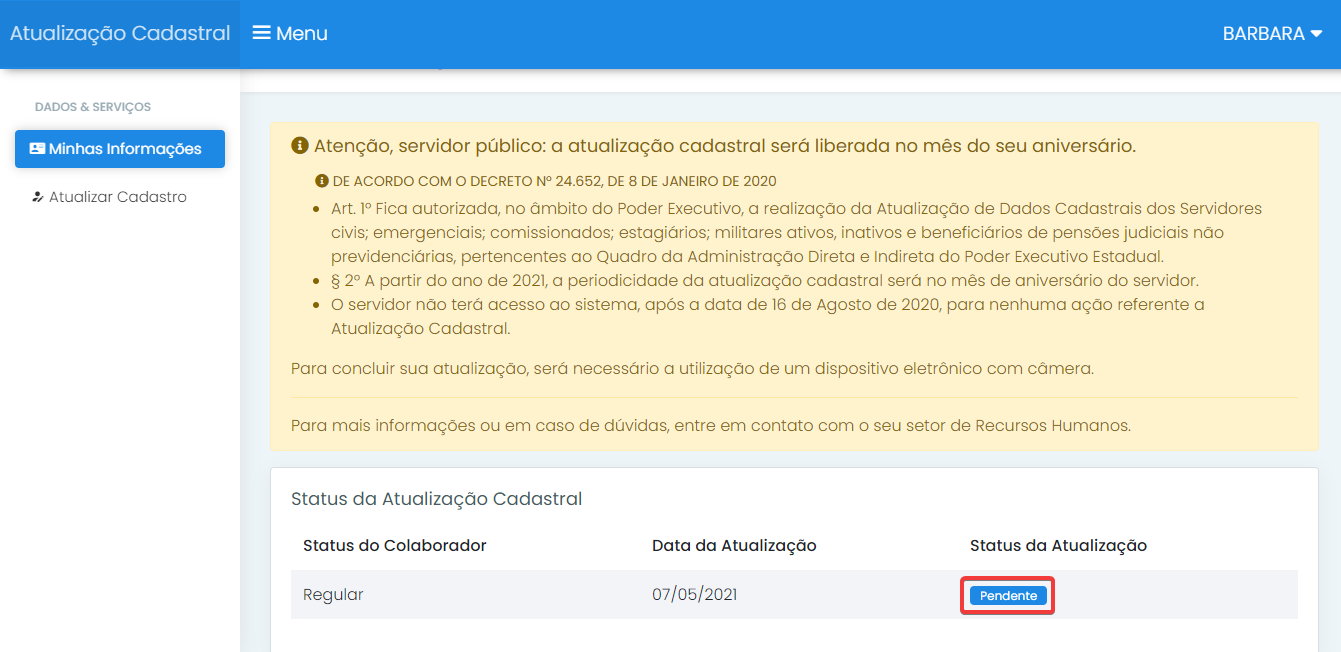 Comunicação - Servidores públicos estaduais tem até o dia 26 de abril para  finalizar pendências na atualização cadastral - Governo do Estado de  Rondônia - Governo do Estado de Rondônia