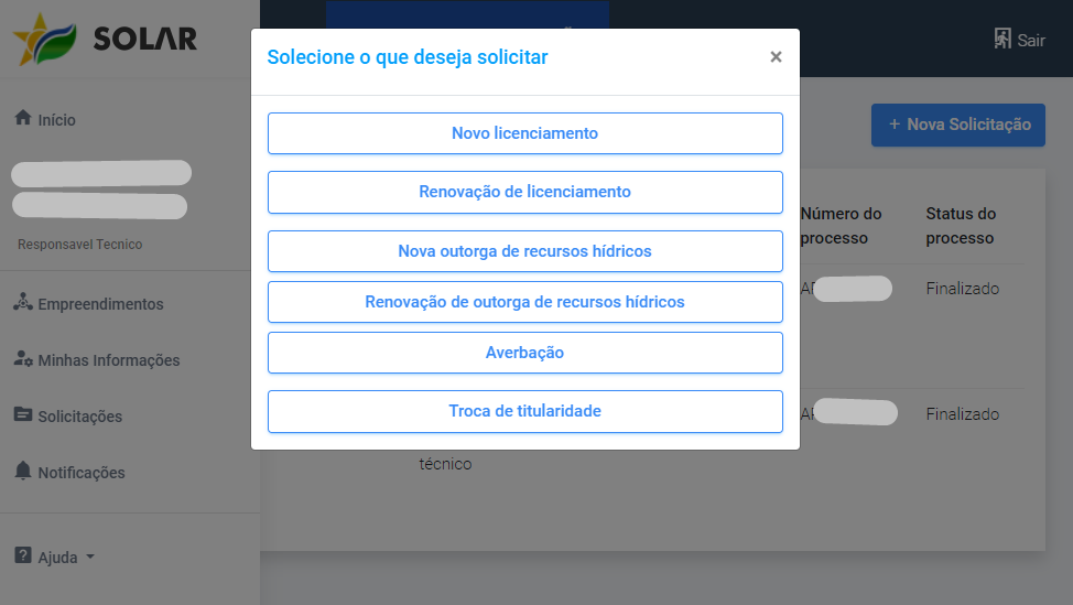 Cadastrar nova senha  Superintendência Estadual de Tecnologia da  Informação e Comunicação