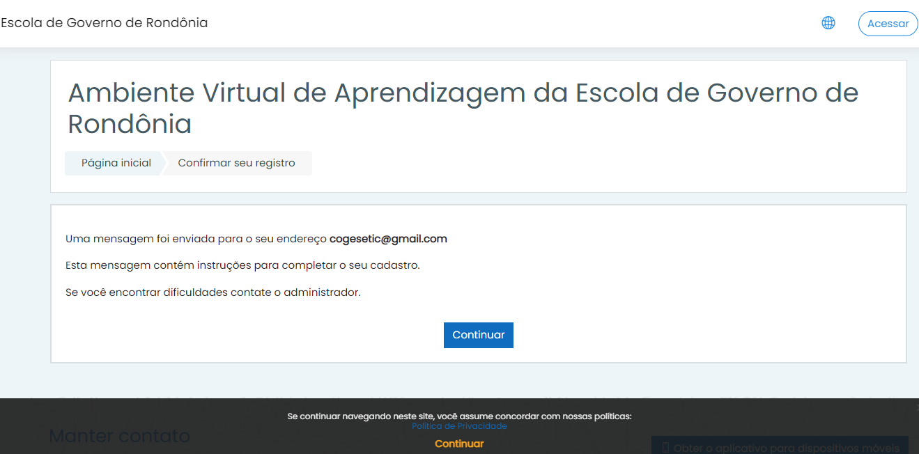 Planejamento, Orçamento e Gestão - Escola de Governo passa a utilizar  Ambiente Virtual de Aprendizagem para ofertar cursos - Governo do Estado de  Rondônia - Governo do Estado de Rondônia